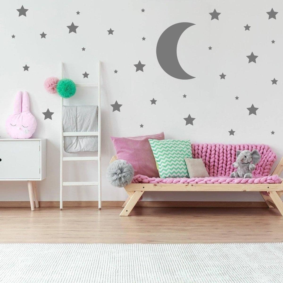 image-Celestial Dreams Wall Sticker Collection, Space Themed Decals, Star Decor Set