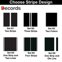 image-Car Vinyl Decals - Racing Stripes Vehicle Graphics Set