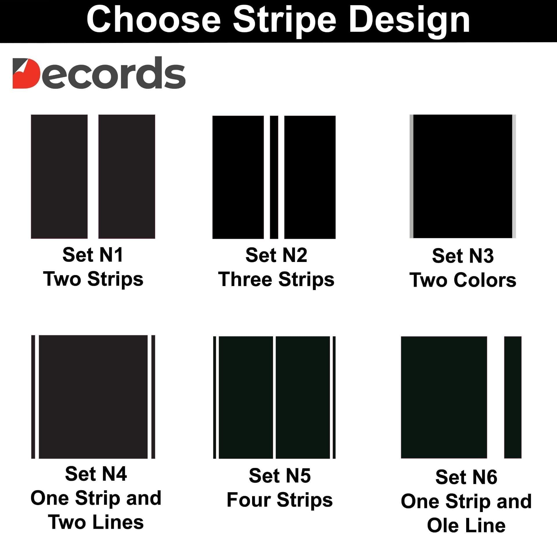 image-Car Vinyl Decals - Racing Stripes Vehicle Graphics Set
