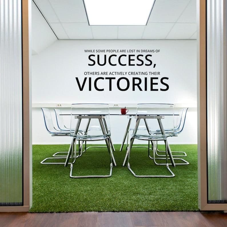 image-Small Business Motivational Wall Decal - Success Inspiration & Dream Achievement Sticker