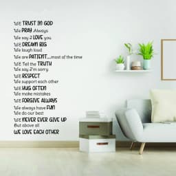 image-Inspirational Family Quote Wall Decal - Love Faith Wall Sticker Decor