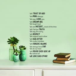 image-Inspirational Family Quote Wall Decal - Love Faith Wall Sticker Decor
