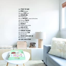 image-Inspirational Family Quote Wall Decal - Love Faith Wall Sticker Decor
