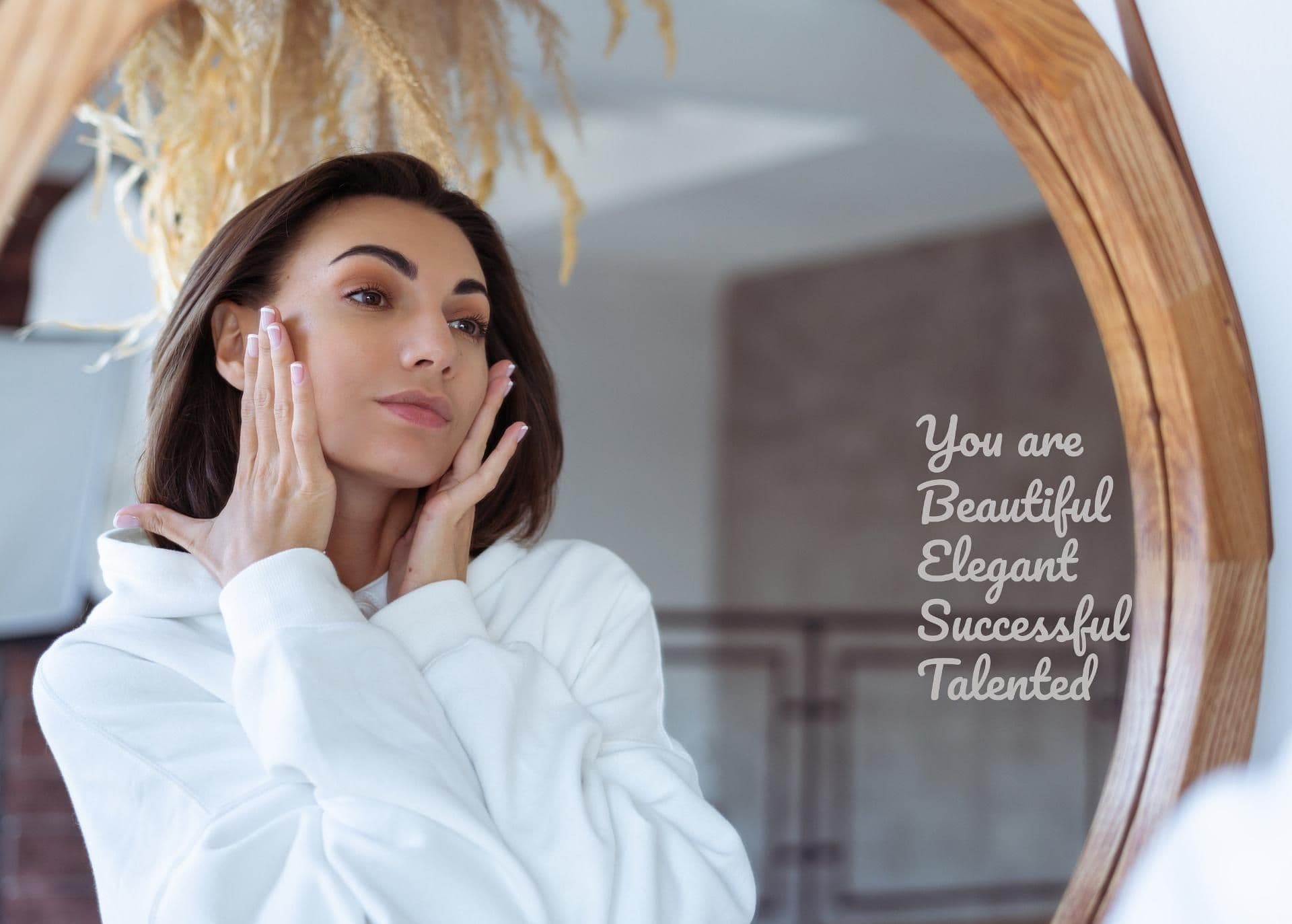 image-Reflective Affirmation Vinyl Decal - Motivational Self-Love Sticker