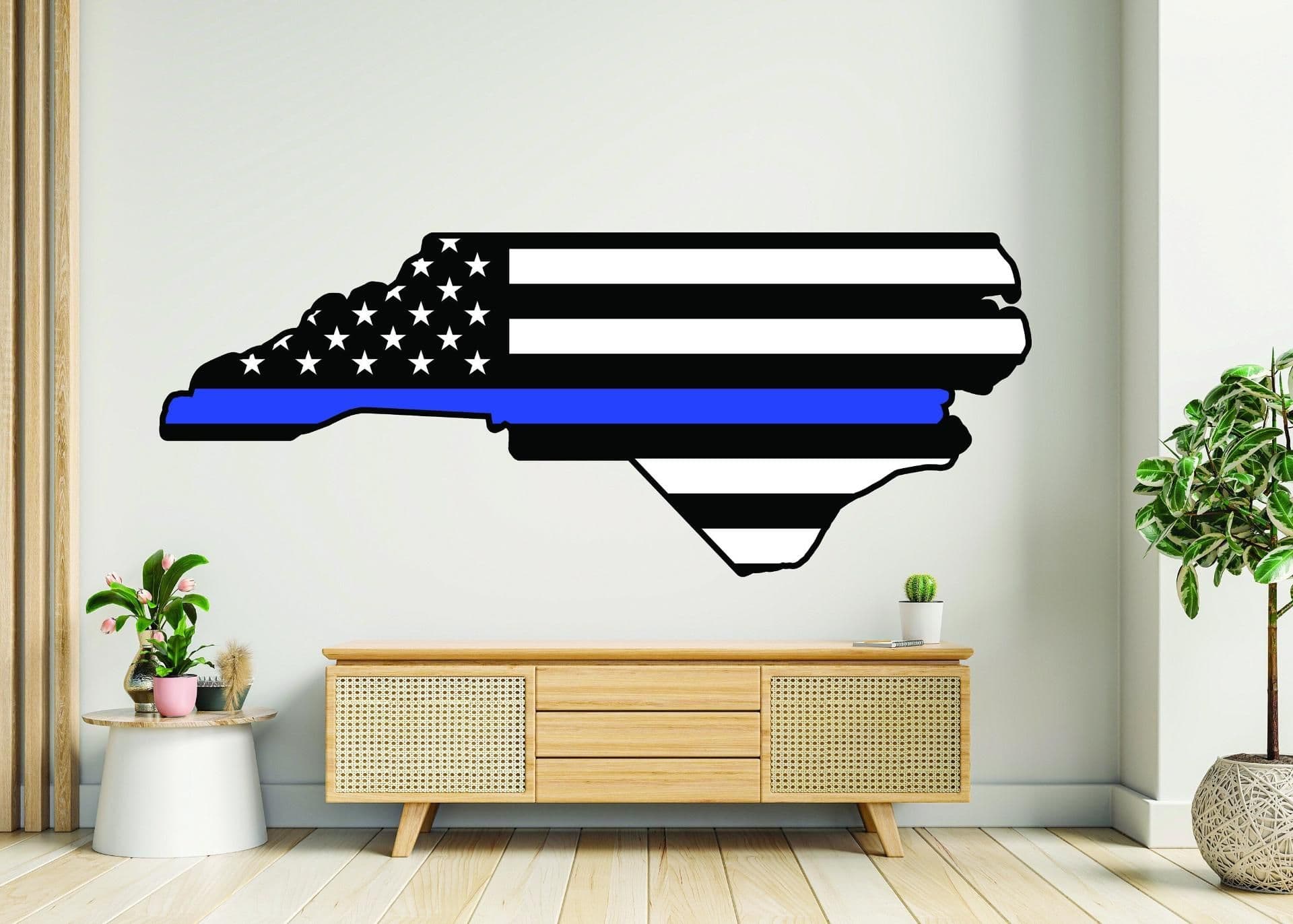 image-North Carolina Wall Decal Map - Southern Charm Wall Sticker Artwork