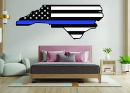 image-North Carolina Wall Decal Map - Southern Charm Wall Sticker Artwork