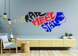 image-North Carolina Wall Decal Map - Southern Charm Wall Sticker Artwork