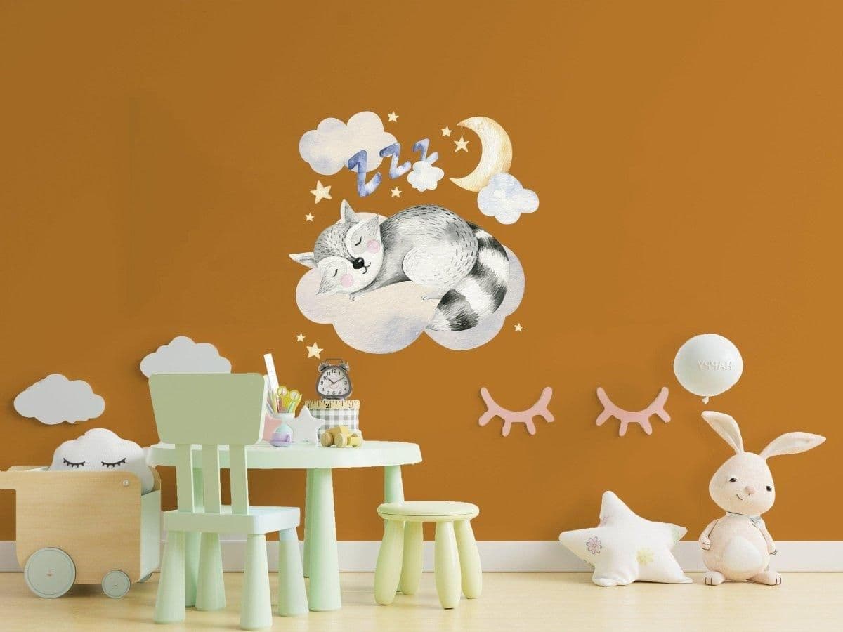 image-Cloud Animal Dream Wall Decal: Wall Sticker, Vinyl Artwork Decoration, Wall Tattoo