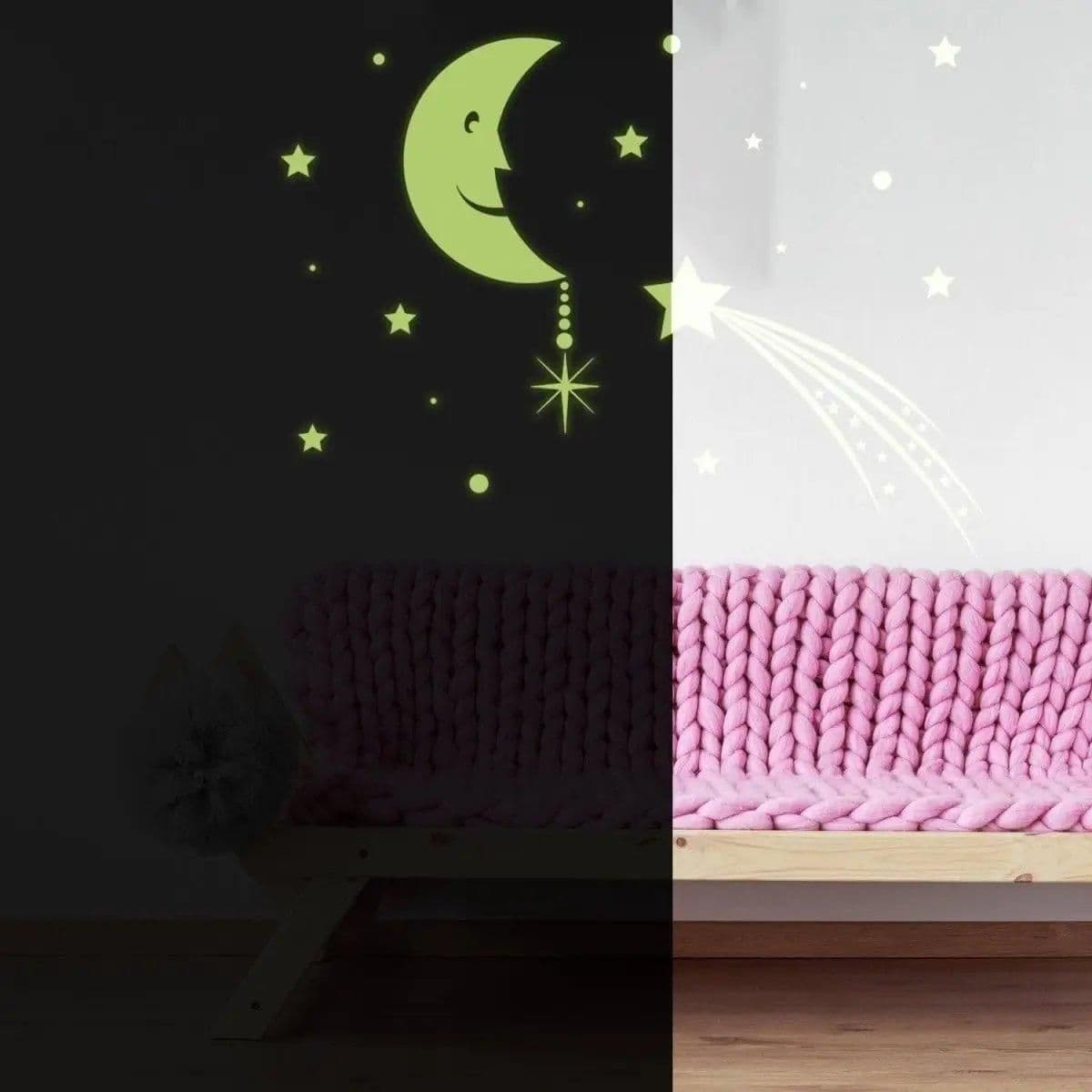 image-Glowing Starry Night Sky Wall Decals - Top-Rated Luminous Astrology Stickers for Walls