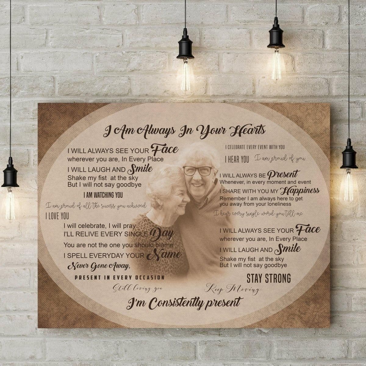 image-Customized Commemorative Keepsake: Everlasting Tribute Memorial Canvas Present
