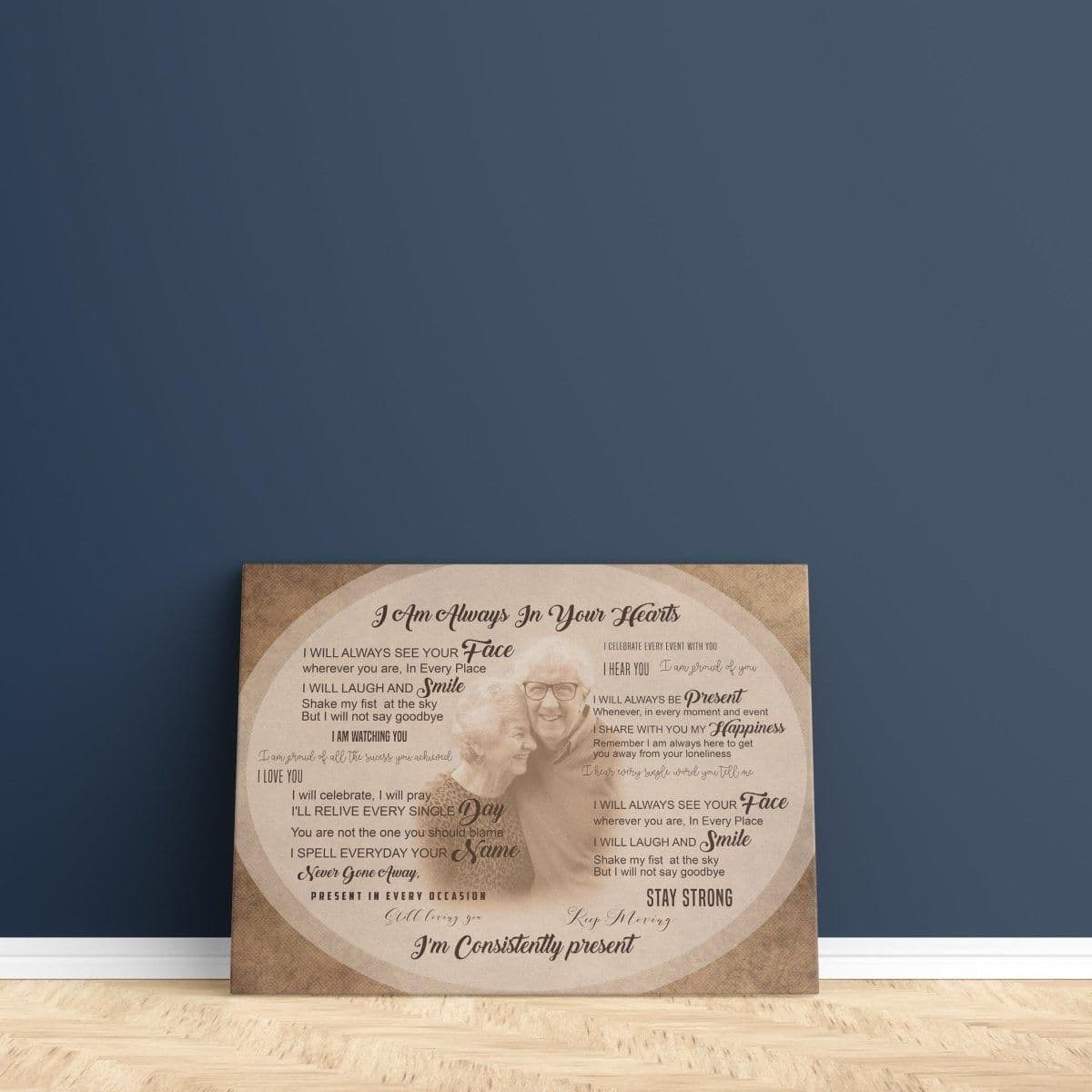 image-Customized Commemorative Keepsake: Everlasting Tribute Memorial Canvas Present