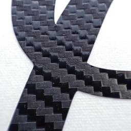 image-Personalized Carbon Fiber Letter Stickers, Custom Monogram Decals