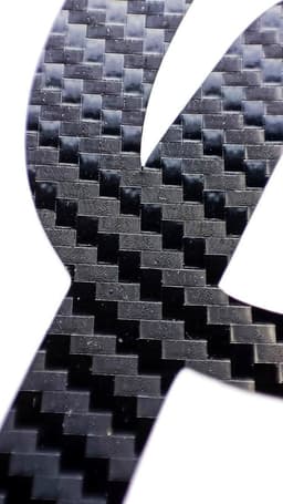 image-Personalized Carbon Fiber Letter Stickers, Custom Monogram Decals
