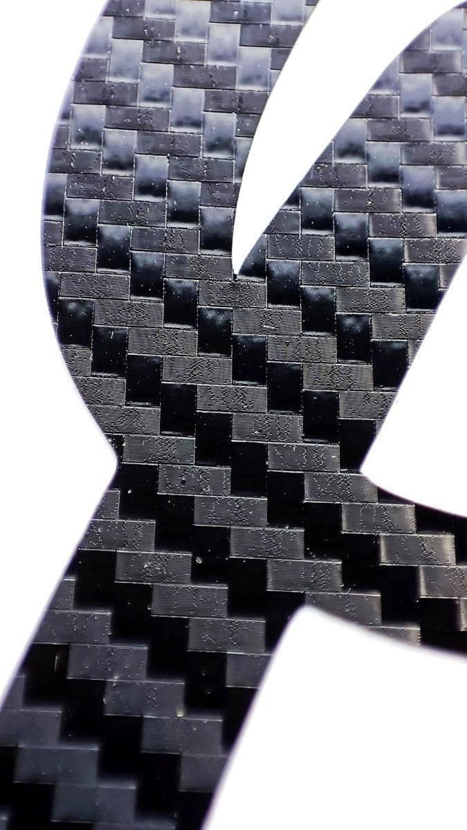 image-Personalized Carbon Fiber Letter Stickers, Custom Monogram Decals
