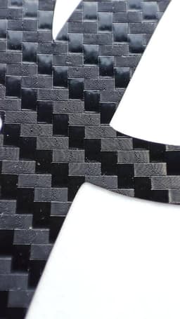 image-Personalized Carbon Fiber Letter Stickers, Custom Monogram Decals