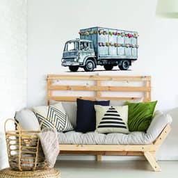 image-Banksy Animal Truck Artwork, Dazzling Vinyl Wall Sticker for Wall Decor