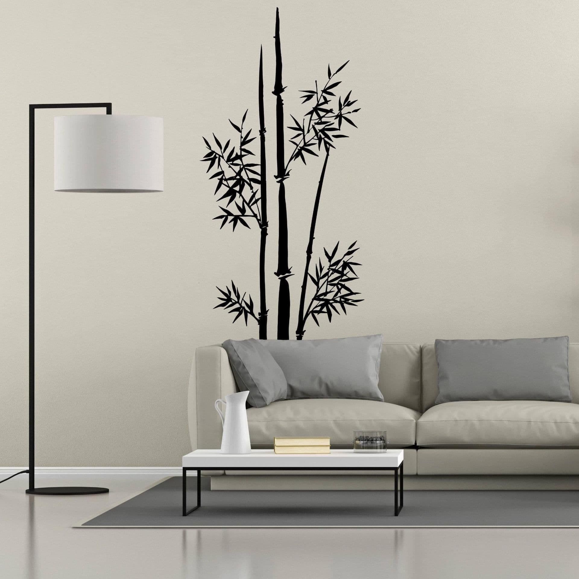 image-Bamboo Wall Art, Vinyl Nature's Serenity Decal, Wall Decor Sticker