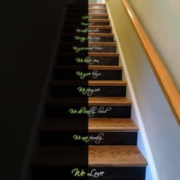 image-Glow-in-the-Dark Stair Decal - Luminescent Family - Ideal for Creating Enchanting Ambience