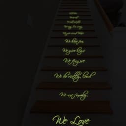 image-Glow-in-the-Dark Stair Decal - Luminescent Family - Ideal for Creating Enchanting Ambience