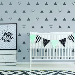 image-Geometric Triangle Wall Decal Set - 40 Piece Vinyl Wall Art Stickers