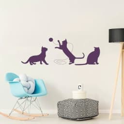 image-Adorable Cat Silhouette Decal Vinyl Sticker - Trendy Pet-Themed Wall Art Accessory