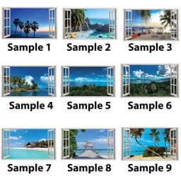 image-Decorative Paradise Vista Wall Sticker, Removable Wall Art Decal