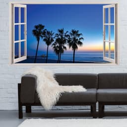 image-Decorative Paradise Vista Wall Sticker, Removable Wall Art Decal