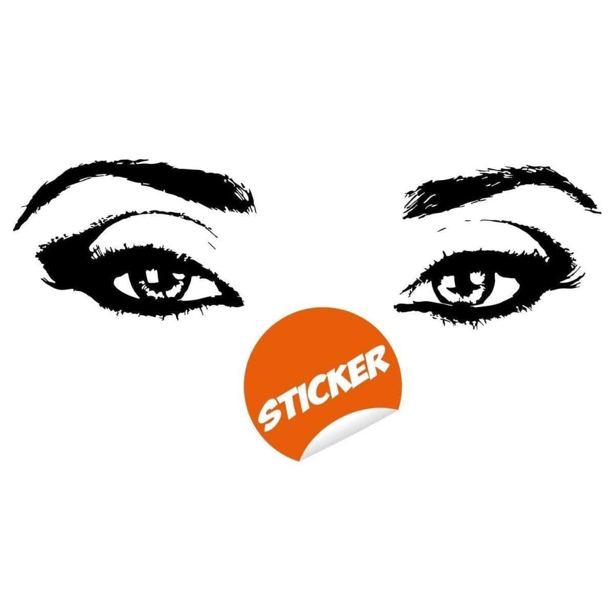 image-Femme Vinyl Wall Decal, Eyelash Silhouette Wall Art, Elegant Beauty and Style Decal