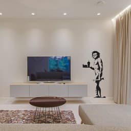 image-Caveman Jokes Vinyl Wall Sticker, Comic Style Wall Tattoo, Humorous Art Decal