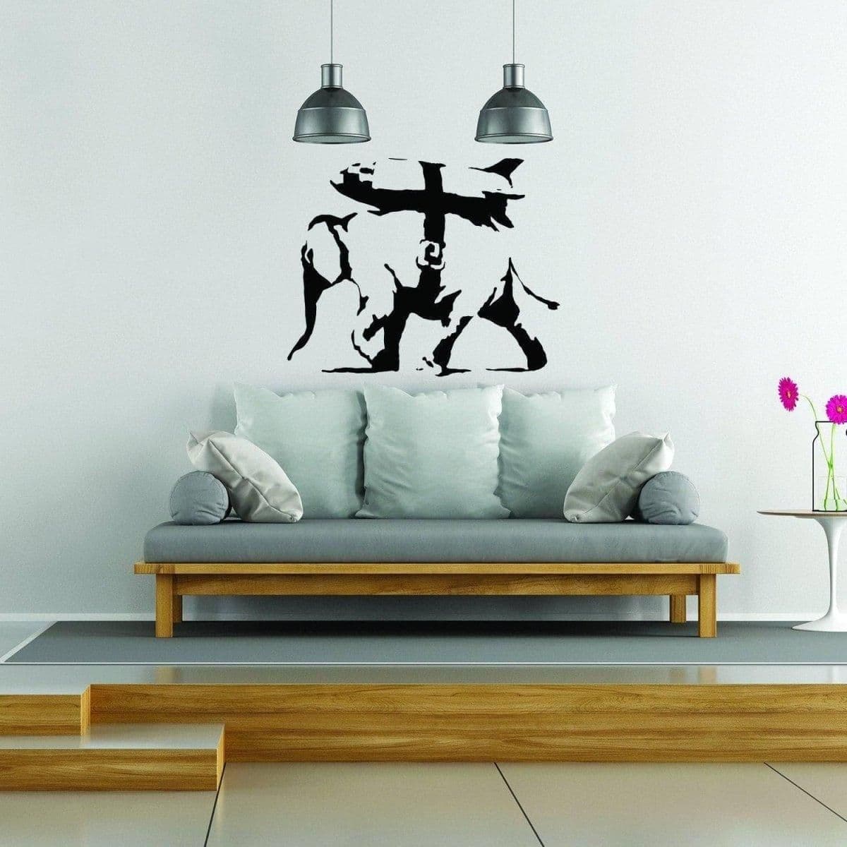 image-Majestic Elephant Graffiti Style Vinyl Sticker - Vibrant Wall Art Decal