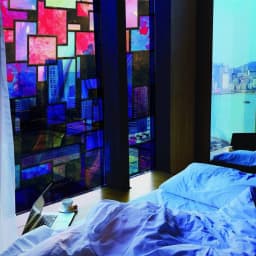 image-Frosted Privacy Window Film - Elegant Glass Covering Solution