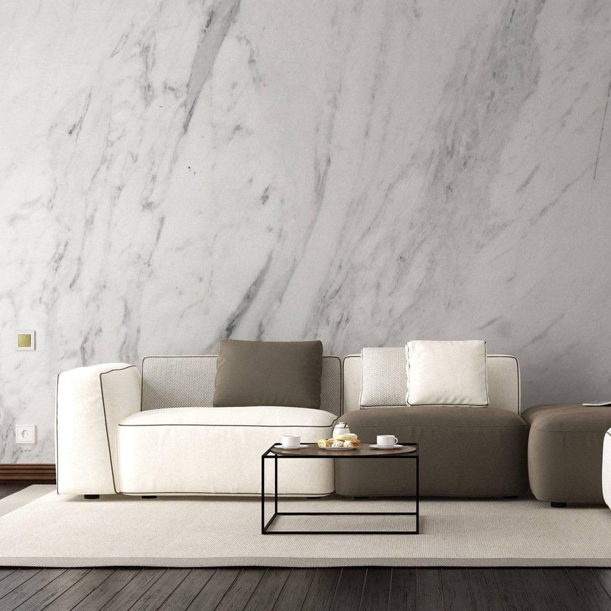 image-Stone-Pattern Adhesive Wallpaper - Stylish Wall Covering