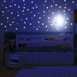 image-Luminous Cosmic Circle Wall Decals Set - Starry Sky Wall Art Stickers
