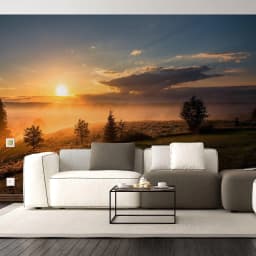image-Natural Serenade Transformative Sunset Wall Decals - Scenic Nature Wallpaper