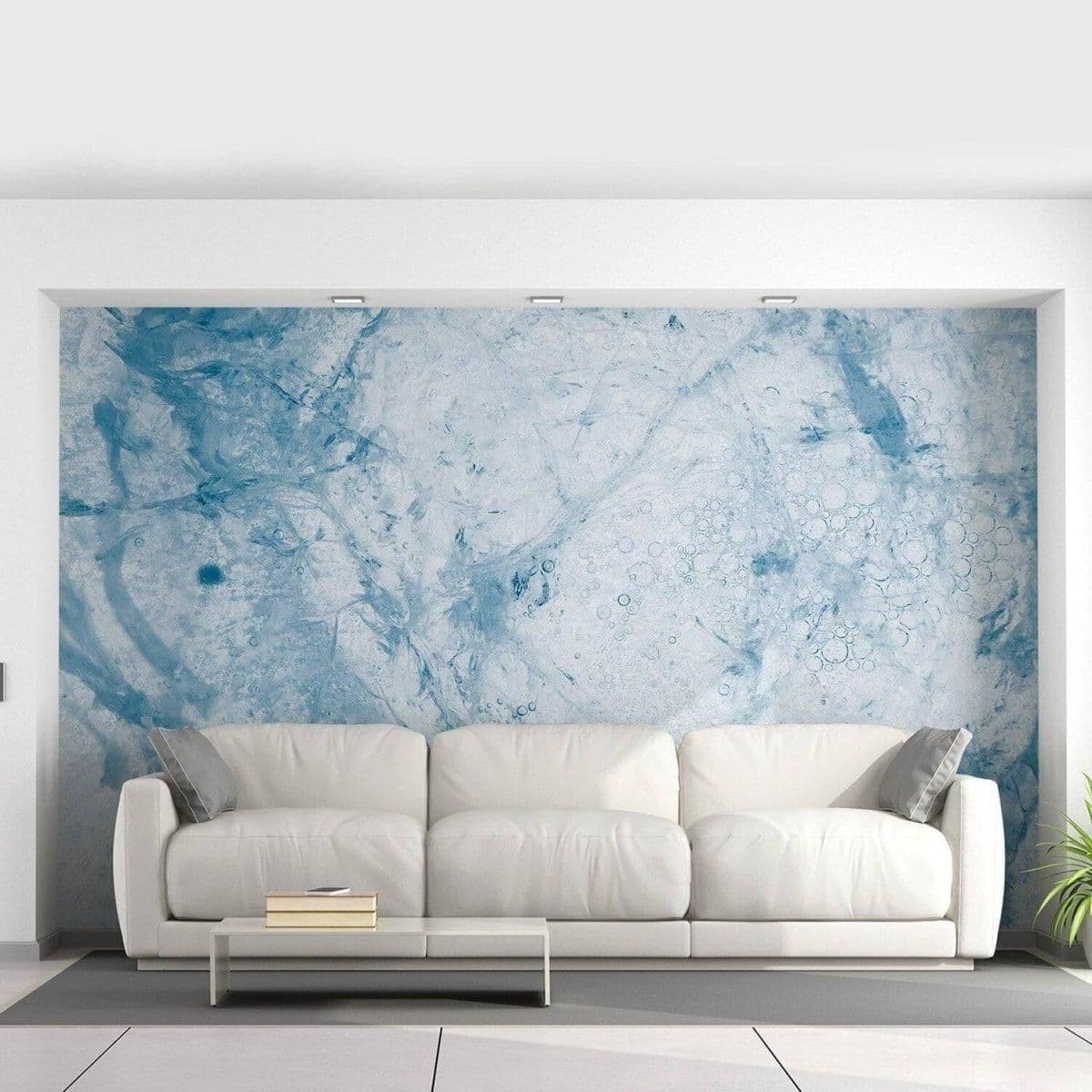 image-Sophisticated Self-Adhesive Marble Effect Wallpaper, Easy to Install and Remove