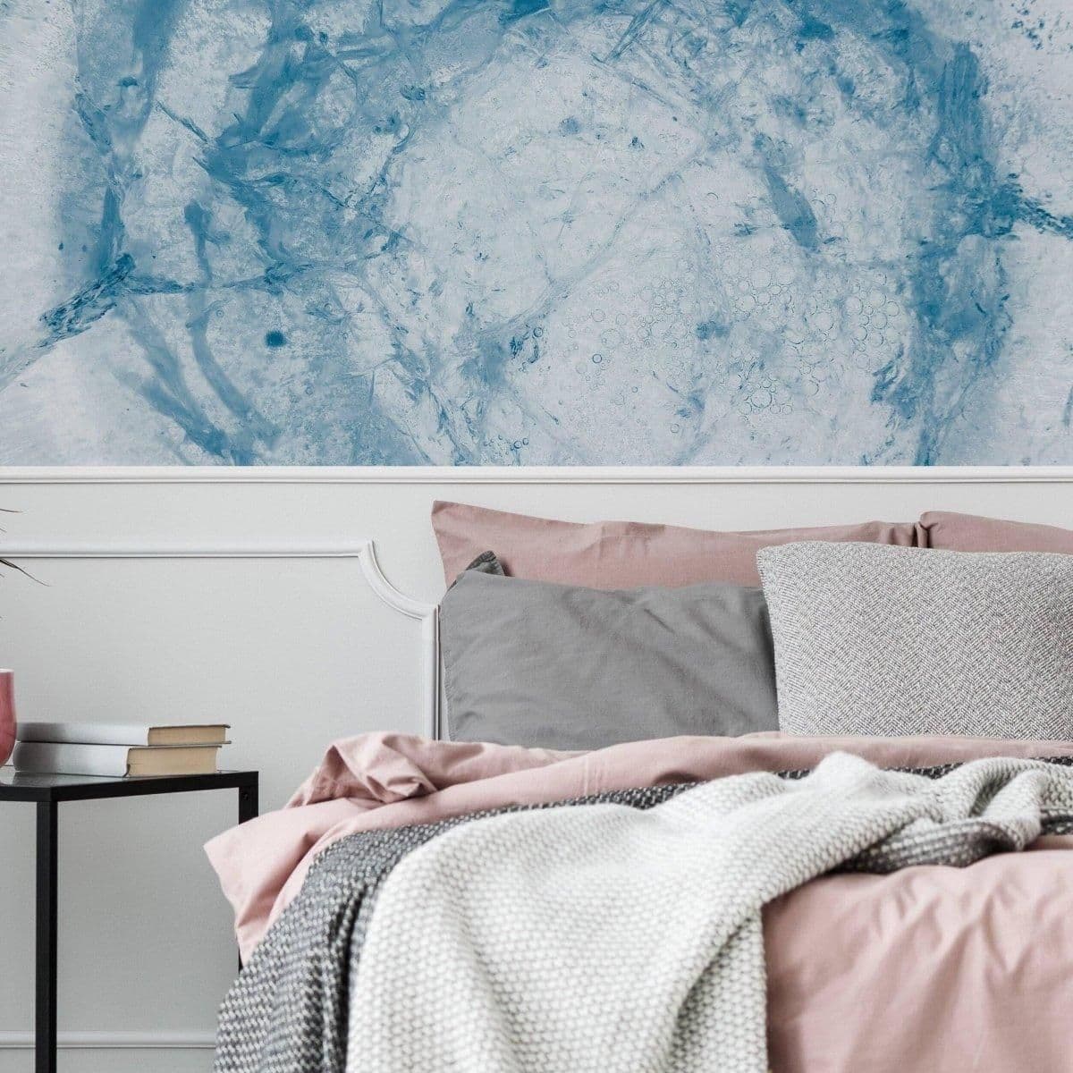 image-Sophisticated Self-Adhesive Marble Effect Wallpaper, Easy to Install and Remove
