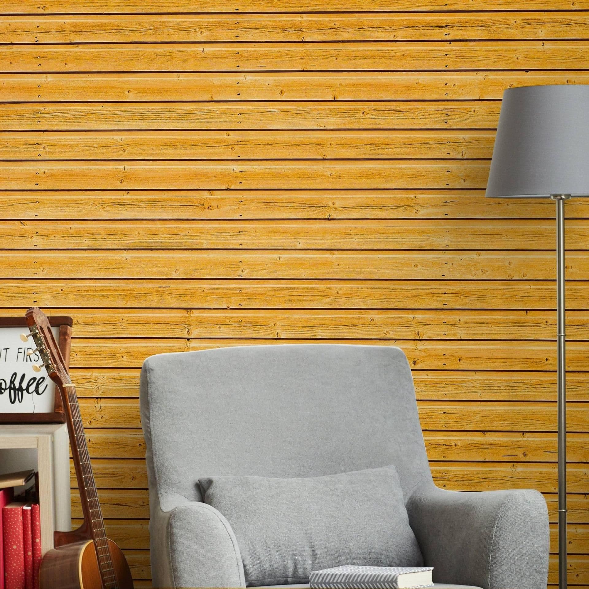 image-Rustic Wood Plank Peel and Stick Wallpaper - Adhesive Decorative Wall Covering