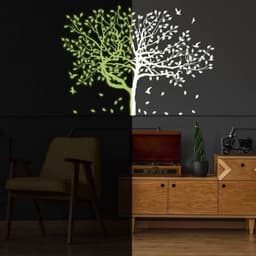image-Glow-In-The-Dark Forest Wall Decal - Fluorescent Luminous Trees Sticker for Home Decor