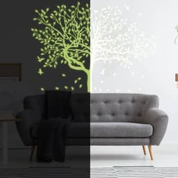 image-Glow-In-The-Dark Forest Wall Decal - Fluorescent Luminous Trees Sticker for Home Decor