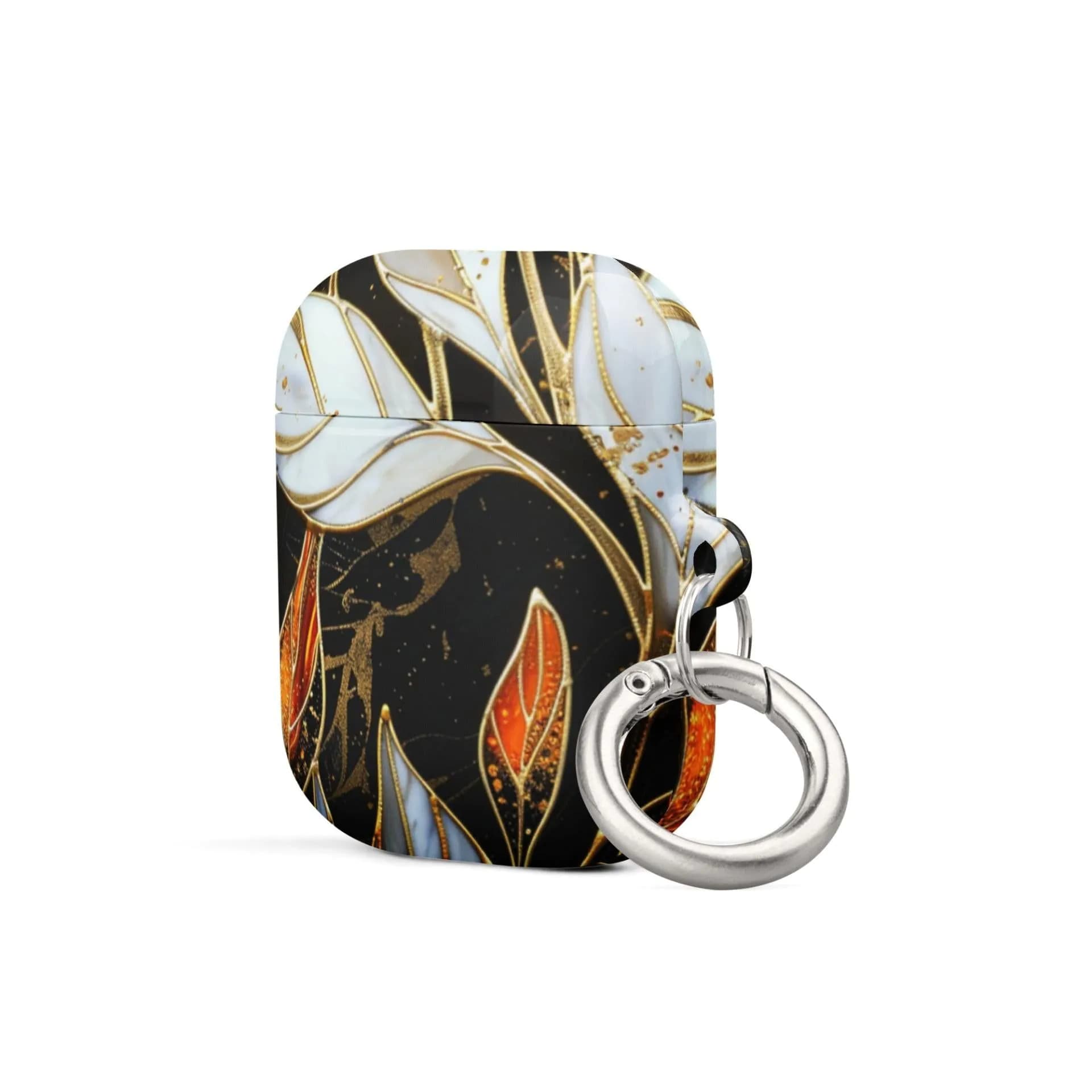 image-Stained Galss Leaves Case for AirPods