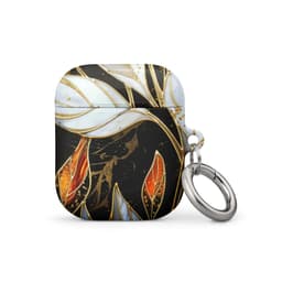 image-Stained Galss Leaves Case for AirPods