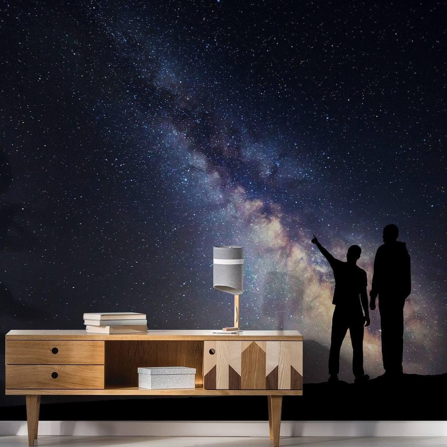image-Stellar Galaxy Decal - Planet Wall Art Sticker, Universe Themed Window Cling