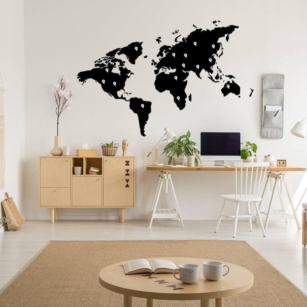 image-Wanderlust Vinyl Sticker - Wall Decal for Travel Lovers, Artistic Design