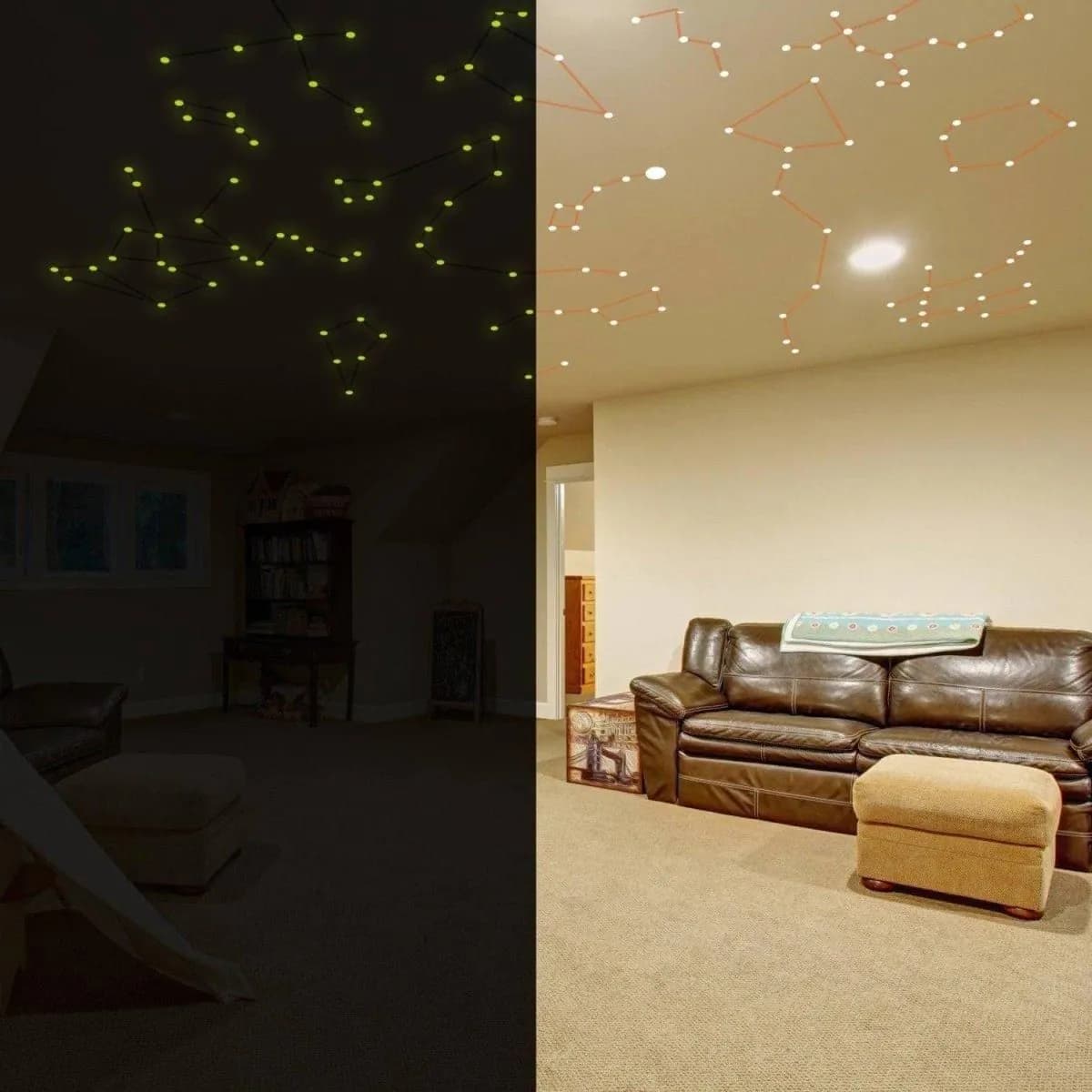 image-Constellation Luminary Decal Kit for Ceiling - Starry Night Sky Stickers