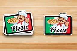 image-Personalized Kiss Die Cut Stickers - Custom Business Logo Label For Gift