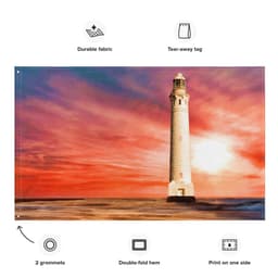 image-Lighthouse Wall Art Painting Flag Tapestry