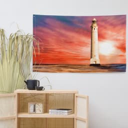 image-Lighthouse Wall Art Painting Flag Tapestry