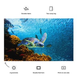 image-Turtle art Oil Painting Flag Tapestry