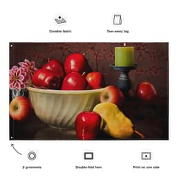 image-Fruits Painting 4 Flag Tapestry