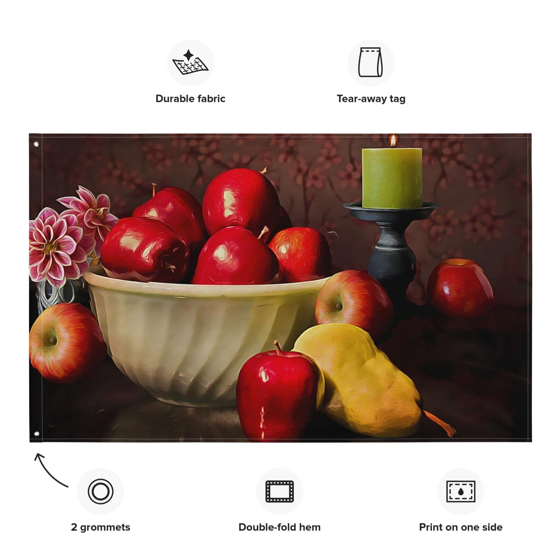 image-Fruits Painting 4 Flag Tapestry
